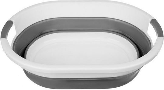 Cadă pliabilă multifuncțională Idealstore Dimensiuni 38 X 53 X 6 15 24 cm Înălțime reglabilă pe 3 niveluri Material silicon-plastic Capacitate 25l Dotată cu mânere de transport