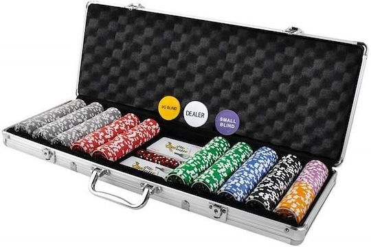 Set 500 Poker Chips 13gr in Suitcase