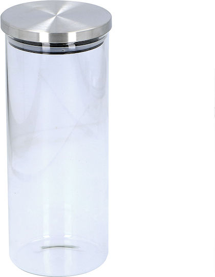 Alpina Appliances Set of 3 General Use Transparent Glass Jars with Lid 3 Pieces