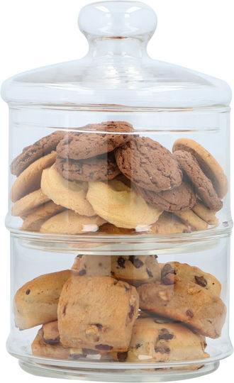 Alpina Appliances General Use Glass Jar with Lid Transparent 16x16x28cm