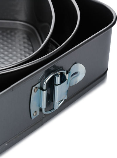 General Trade Non-stick Aluminum Cake Baking Pan with Removable Bottom 3pcs