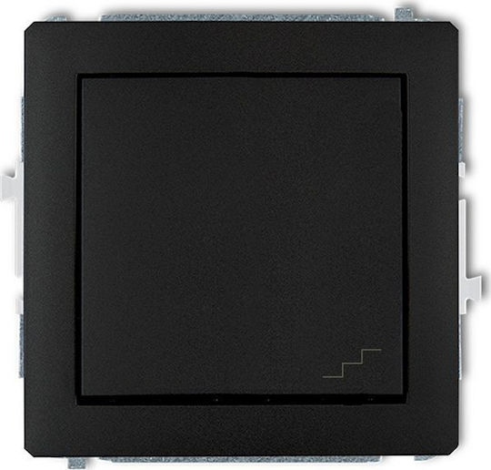 Karlik Recessed Wall Switch Single Without Frame Black