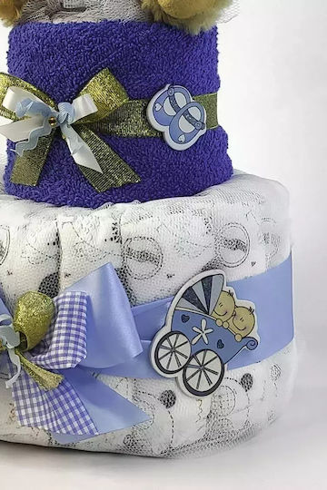 Dama Koupa Χειροποίητο Diaper Cake από Ξύλο για Αγόρι