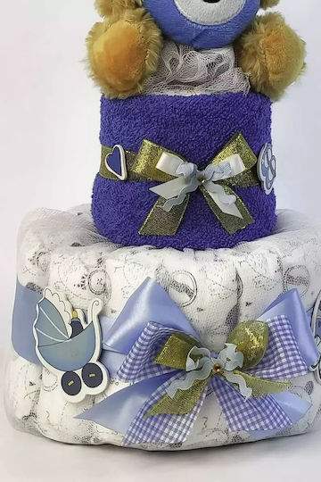 Dama Koupa Χειροποίητο Diaper Cake από Ξύλο για Αγόρι