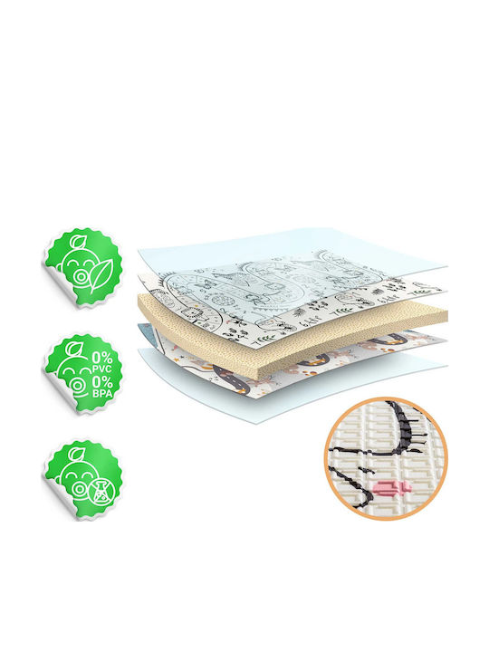 First Steps Folding Mat Dual-Sided Foam Idealstore Size 200 X 180 X 1 Heat Resistant Anti-Slip System Warm Prints Easy to Maintain