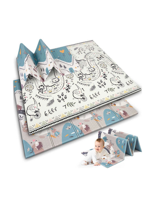First Steps Folding Mat Dual-Sided Foam Idealstore Size 200 X 180 X 1 Heat Resistant Anti-Slip System Warm Prints Easy to Maintain