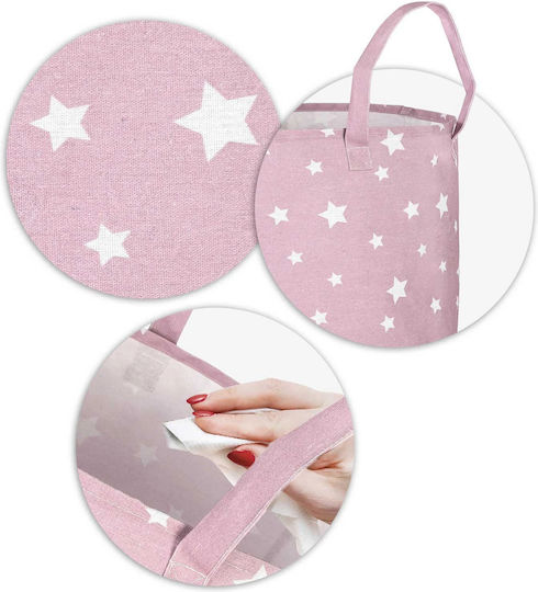 Cutie de Jucării pentru Copii din Țesătură Roz 60x35cm 1buc