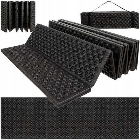 Spumant Single Substrat Camping 180x60cm Grosime 1cm în culoarea Negru
