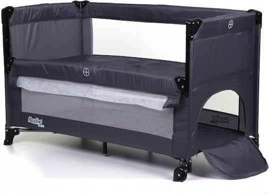 Loc de Joacă cu Două Nivele cu Saltea Gri 60x120cm
