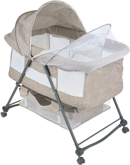 Cradle Playpen with Mattress and Wheels Beige