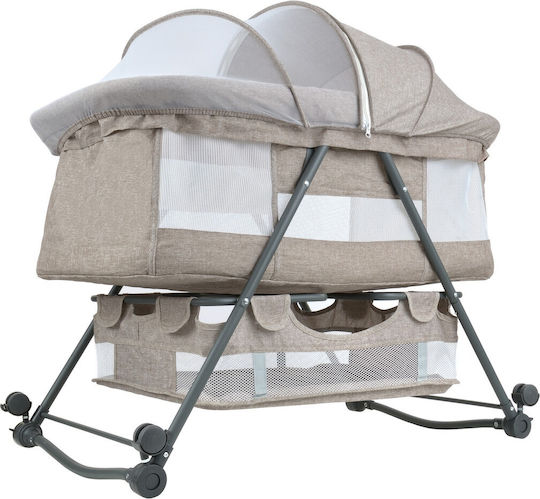 Cradle Playpen with Mattress and Wheels Beige