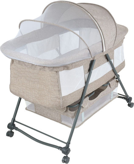 Cradle Playpen with Mattress and Wheels Beige