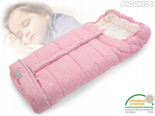 Universal Sac de picioare pentru cărucior Impermeabil Roz 96x45εκ.
