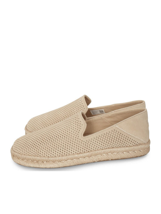 Santiago Perforated Suede Espadrille Men's Slip-Ons Beige