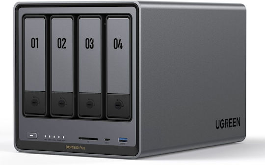 Ugreen DXP4800 Plus NAS Turn cu 4 sloturi pentru HDD/SSD și 2