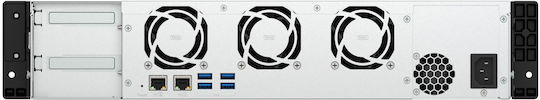 QNap TS-855eU-RP-8G NAS Rack με 8 θέσεις για HDD/M.2/SSD και 2 θύρες Ethernet