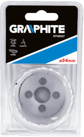 Graphite Broach Cutter Coroană de găurit 54x38mm cu diametru între 38mm și 54mm pentru Lemn, Metal și Plastic