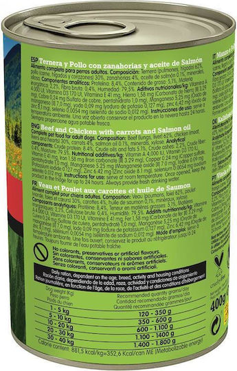 Arquivet Wet Food Dogs in Cans with Calf Grain-Free 400gr
