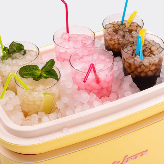 Polarbox Classic & Pop Style Portable Fridge 12lt Yellow-Turquoise