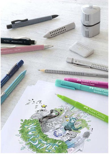 Faber-Castell Polymatic Mechanical Pencil for Drawing 1pcs Gray