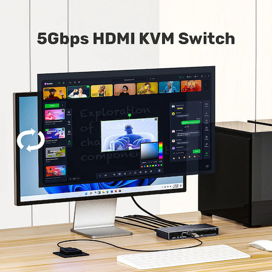 Unitek KVM & Data Switch V1309AGY01-EU