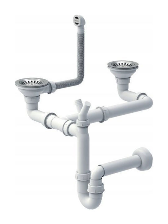 GraniteQ Ένθετος Νεροχύτης Inox Σατινέ Μ76xΠ50cm Λευκός