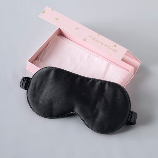 Kentia Stylish Silk Μάσκα Ύπνου Μεταξένια Μαύρη