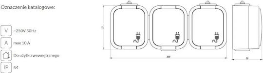 Abex Power Socket White 1pcs