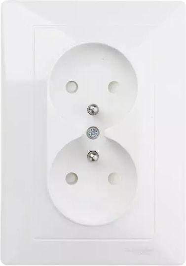 Schneider Electric Single Mortice Πρίζα Ρεύματος Ecru 1buc