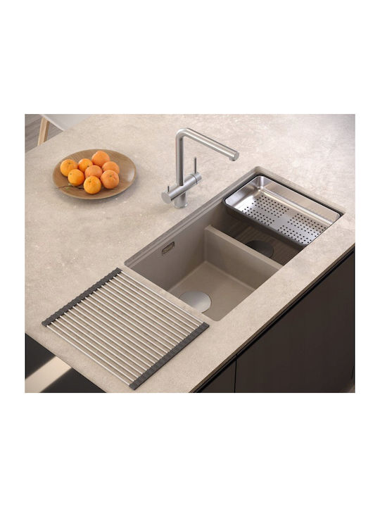 GraniteQ Undermount Sink Synthetic Granite W76xD45cm Brown