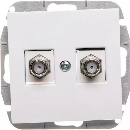 Elektro Plast TV-Antennensteckdose in Weiß Farbe 1487-10