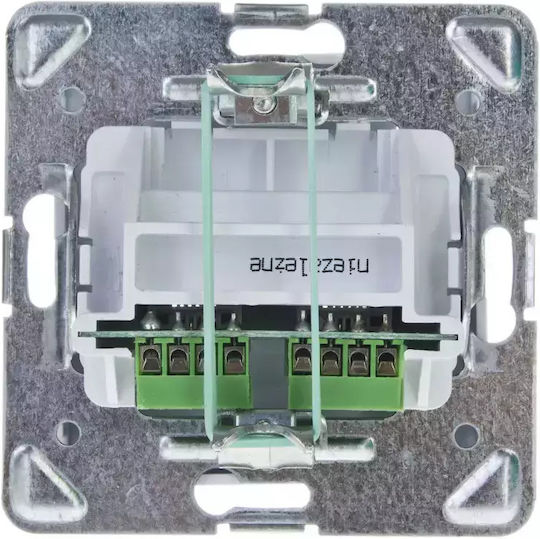 Ospel Διπλή Πρίζα Δικτύου και Τηλεφώνου RJ45/RJ11 χωρίς Πλαίσιο σε Λευκό Χρώμα GPT-2YN/m/00