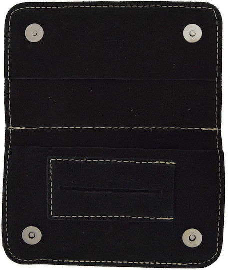 On & Off Tobacco Pouch from Artificial Leather Yellow with Magnet Closure 16x9.5cm