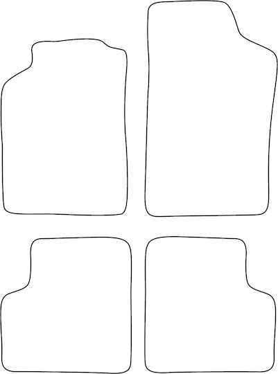 Set Velour Floor Mats Fitting Citroen Xantia 1993-2001 Black Edging