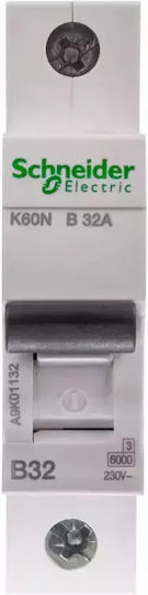Schneider Electric Automatic Circuit Breaker 32A Single-pole AC A9K01132