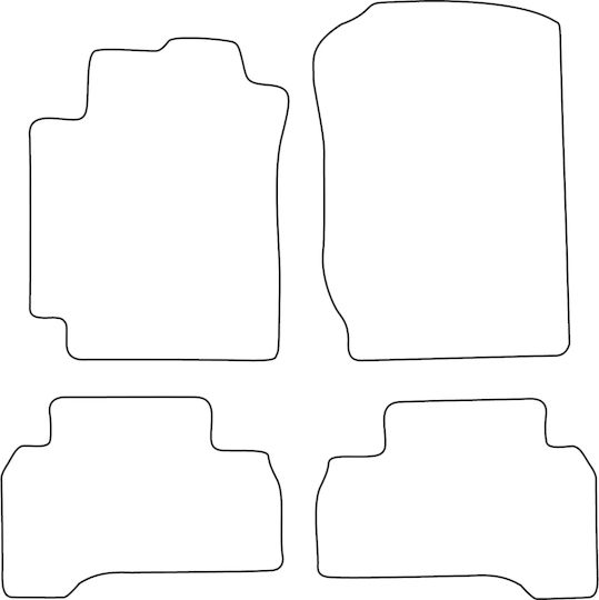 Set Covorașe Auto Velur Compatibil Suzuki Grand Vitara Ii 2005-2014 3 Uși Margine Roșie