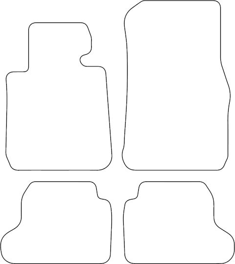 Set Velour Mats Matching Bmw 2 Series F22 2014-2023 Blue Edging