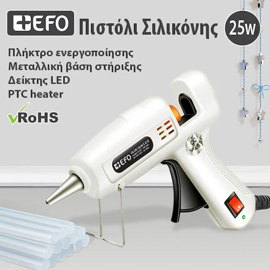 +Efo Πιστόλι Θερμοκόλλησης 25W για Ράβδους Σιλικόνης 7.4mm