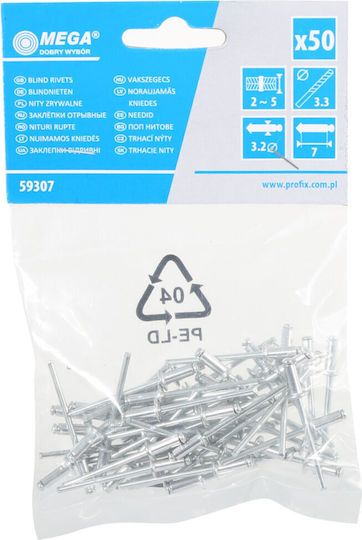 Mega Nituri Aluminiu M4x18mm 50buc