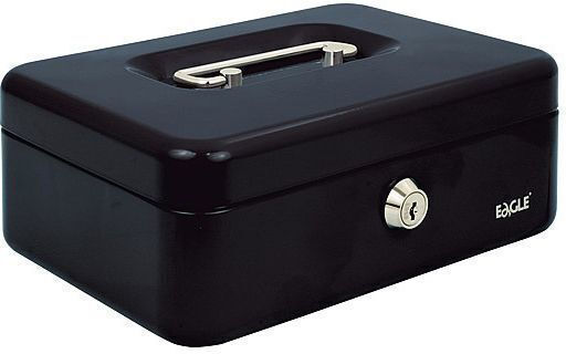 Eagle Fortress Cutie de Bani cu cheie 120-1029 Negru