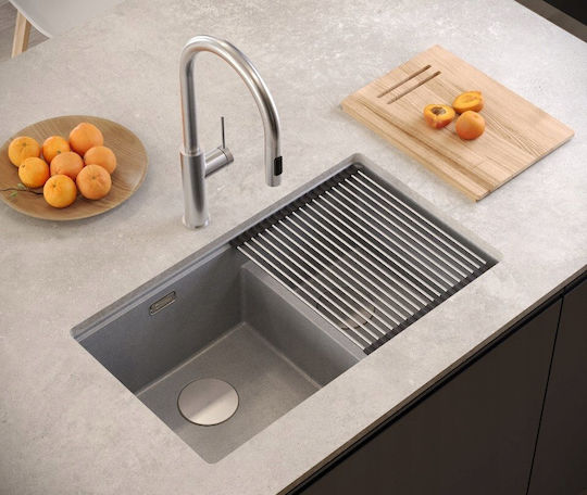 GraniteQ Logan Undermount Inox 76x45cm Silver GraniteQ Logan Undermount Inox 76x45cm Silver