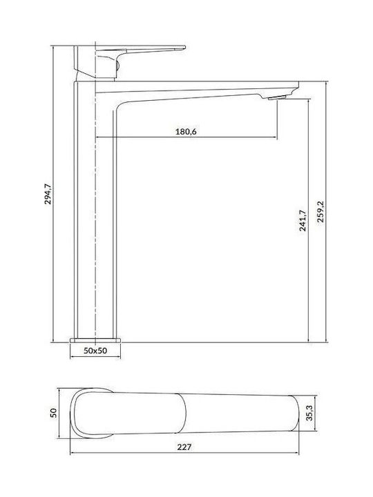 Cersanit Mixing Sink Faucet Black
