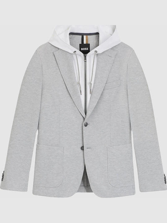 Herren Jacke mit Kapuze Light Gray