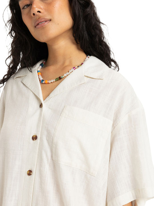Bisous Fancy Women's Long Sleeve Shirt Egret