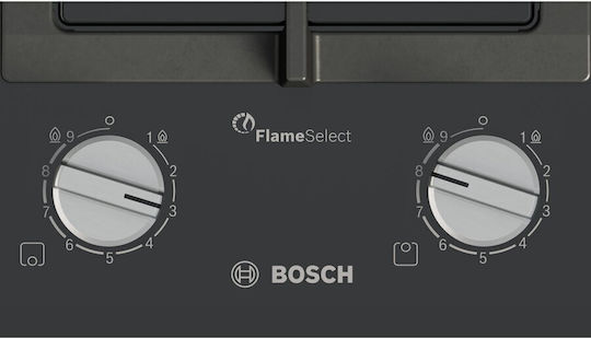 Bosch Serie 8 Domino Εστία Φυσικού Αερίου Αυτόνομη 30x52εκ.
