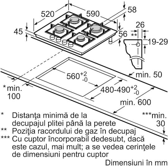 Bosch Serie 6 Котлон на природен газ Автономен 60x52εκ. Бял