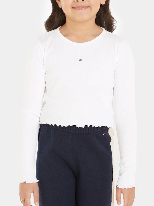 Kids' Shirt Long Sleeve White Essential