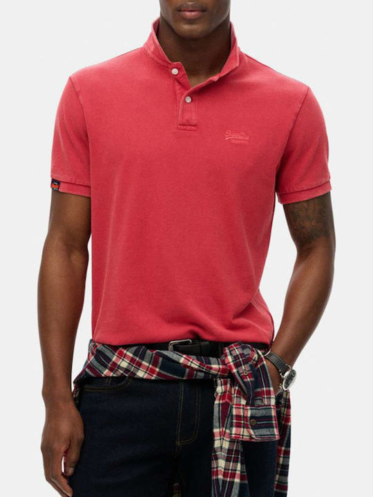 Destroy Polo T-Shirt Cranberry Crush Rote