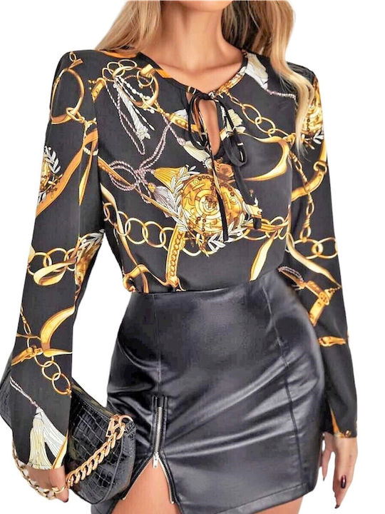 Women's Blouse Long Sleeve Black