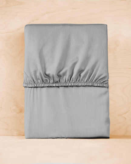 Detexpol Σεντόνι Υπέρδιπλο με Λάστιχο 160x200εκ. Light Gray